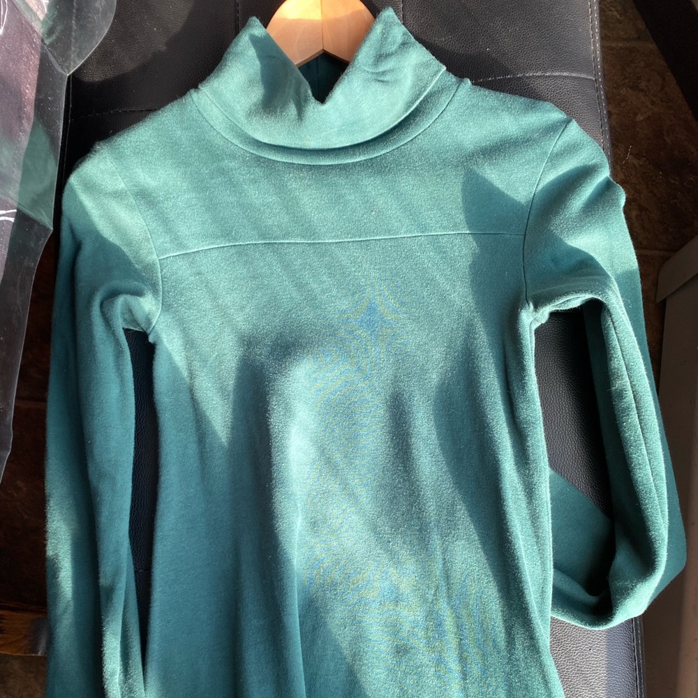 Forest green American Apparel turtleneck dress